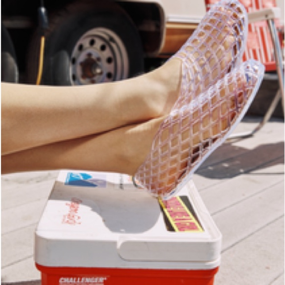 Clear Mesh Slip-On Shoes